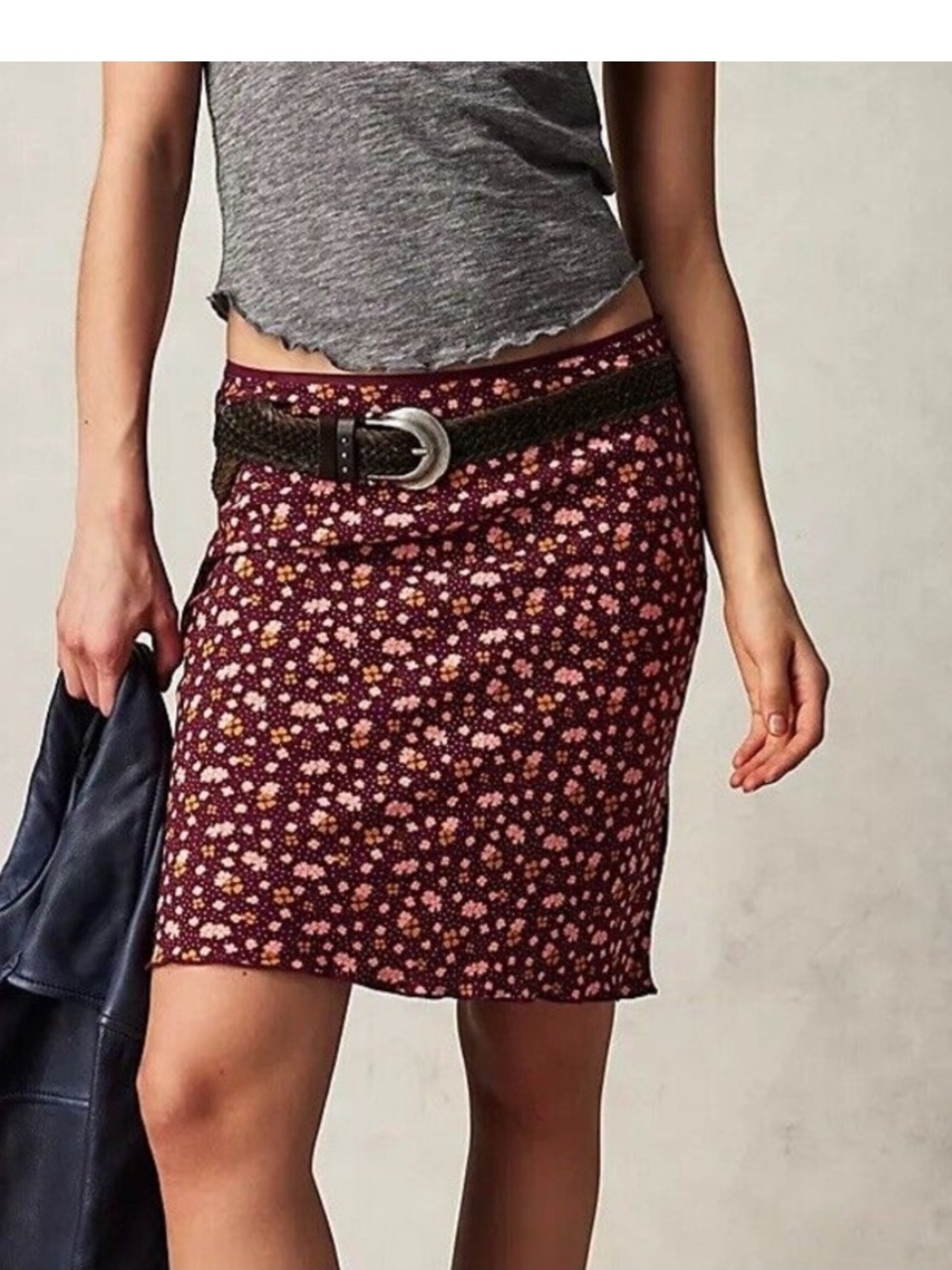 NWT Free People IRL Floral Mini Skirt